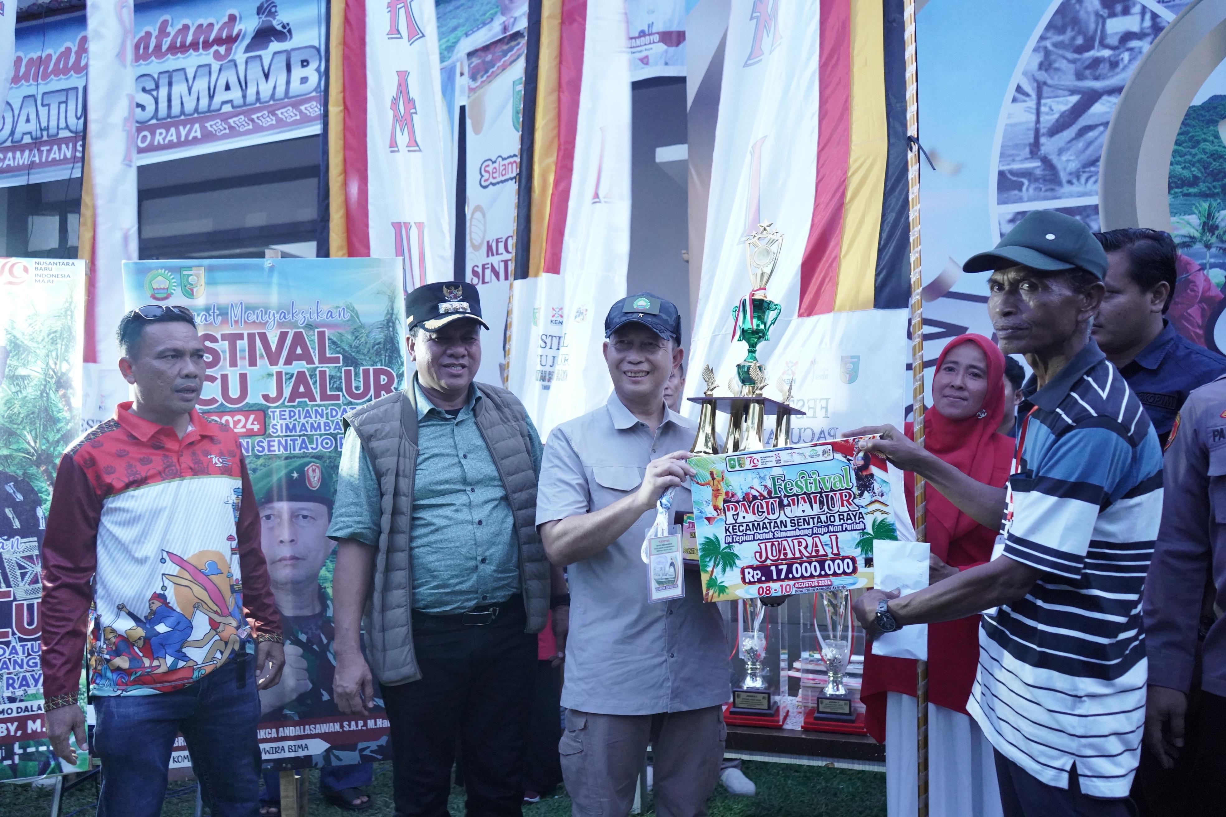 Pacu Jalur Aman dan Lancar, Bupati Kuansing Sambut Baik Komitmen dan Perhatian Danrem 031 Wira Bima Brigjen Dani Rakca